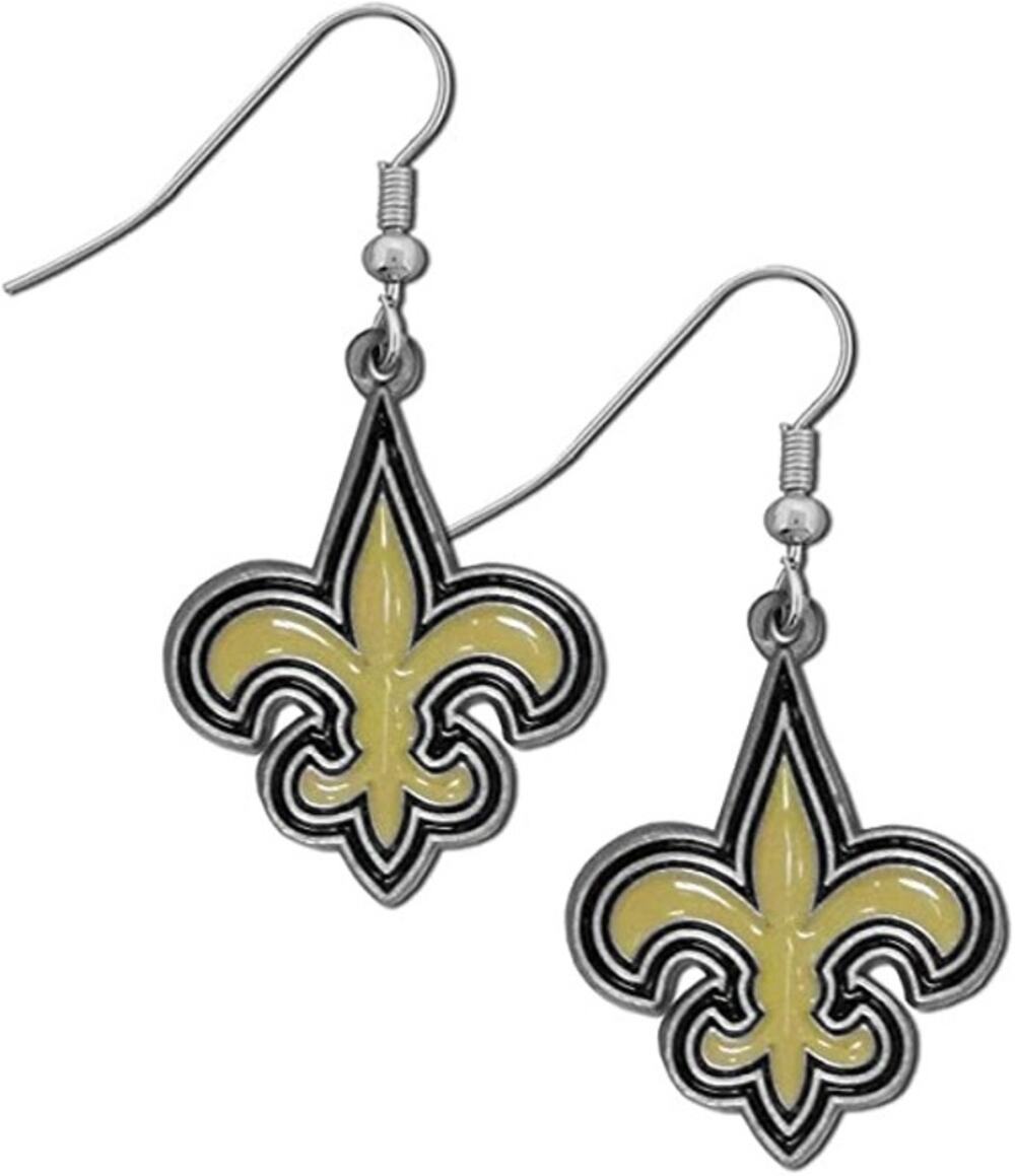 NFL Saints Earrings Dangle Licensed Pair Team Fan New Orleans J Hook